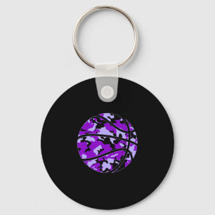 Purple Sketll Camo - Purple Camouflage Sketll Key Ring