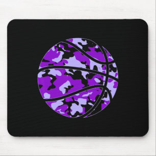 Purple Sketll Camo - Purple Camouflage Sketll  Mouse Pad