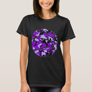 Purple Sketll Camo - Purple Camouflage Sketll T-Shirt