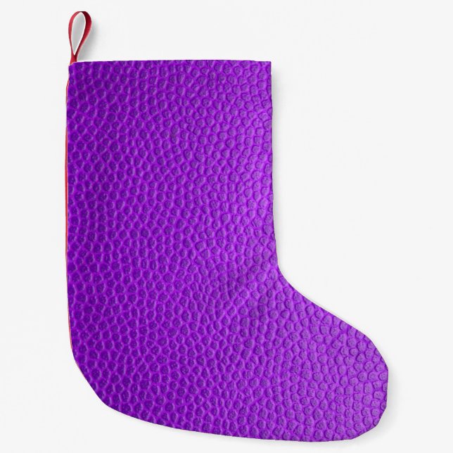 Purple skin skin texture skin small christmas stocking (Front)