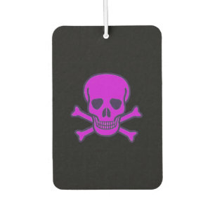 Purple Skull black car air freshener