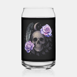 PURPLE SKULL CAN GLASS