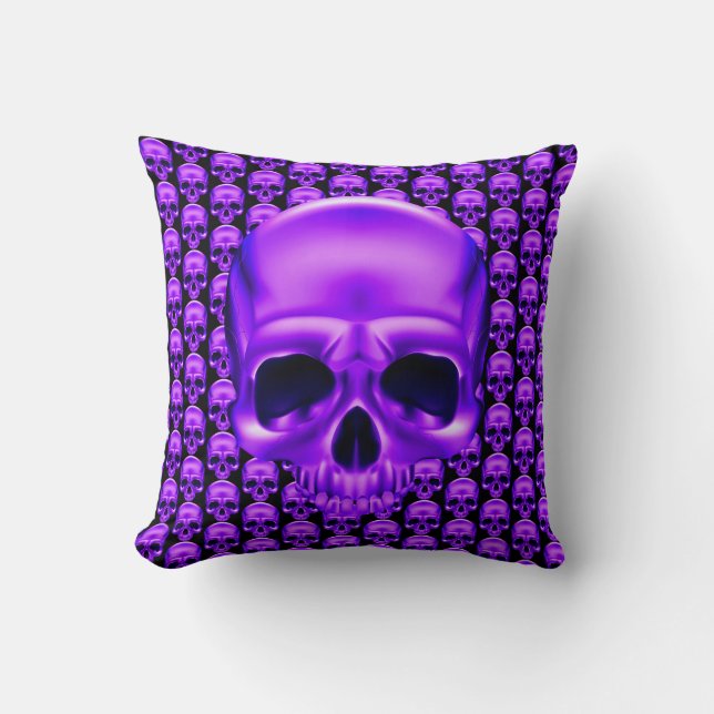 Purple Skull Cushion (Front)