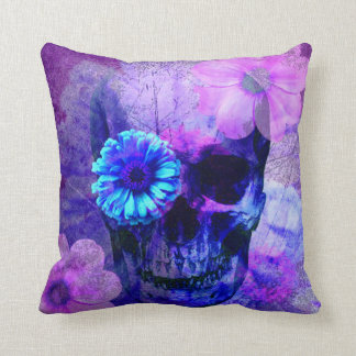 Purple Skull Pillow