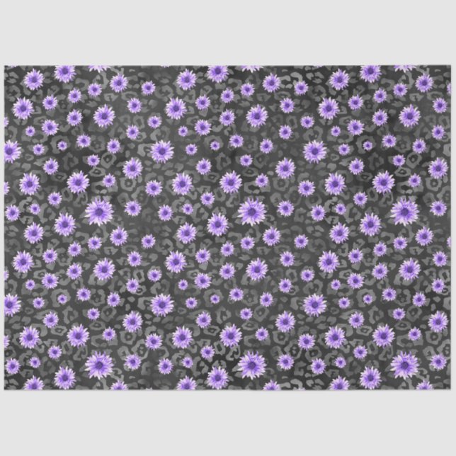 Purple Skulls and Sunflower Series Design 11 Tissue Paper (Front)