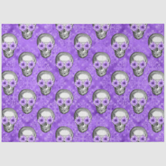 Purple Skulls and Sunflower Series Design 12 Tissue Paper