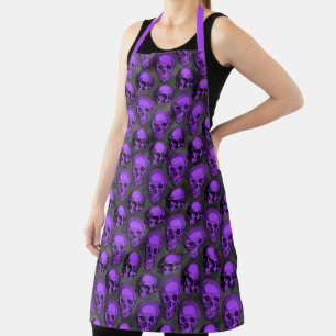 Purple Skulls and Sunflower Series Design 1 Apron