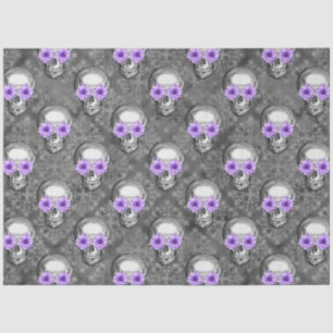 Purple Skulls and Sunflower Series Design 3 Tissue Paper