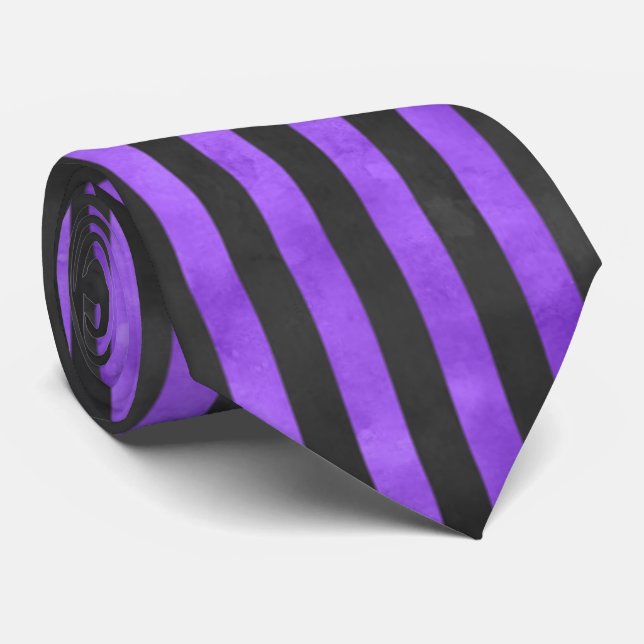 Purple Skulls and Sunflower Series Design 5 Tie (Rolled)