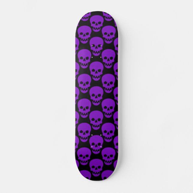 Purple Skulls Skateboard Deck (Front)