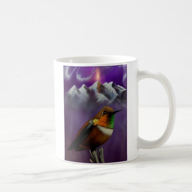 Purple Sky Hummingbird Mug (Right)