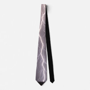 Purple Sky Lightning Storm Tie