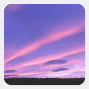 Purple Sky Sunset  Square Sticker
