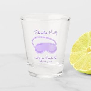 Purple Sleep Mask Bachelorette Slumber Party Shot Glass