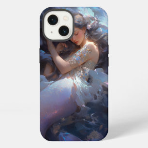 Purple Sleeping Mermaid Fantasy Art iPhone 13 Case