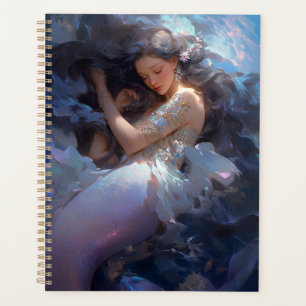 Purple Sleeping Mermaid Fantasy Art Planner