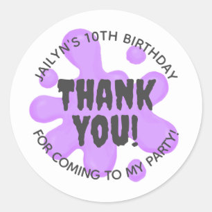Purple Slime Party Favour Sticker