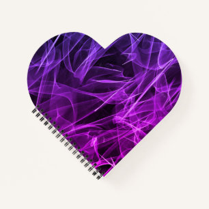 Purple Smoke Heart Spiral Notebook