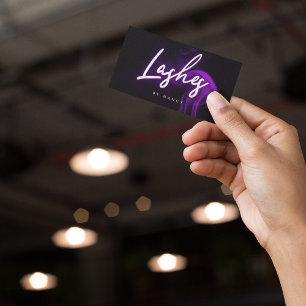 Purple Smoke Neon Lashes  Business Card