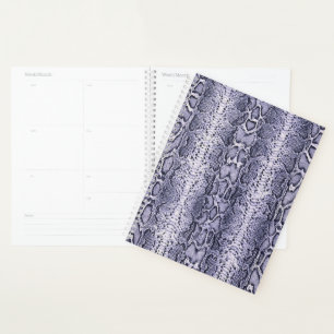 Purple Snake Skin Animal Print Planner