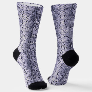 Purple Snake Skin Animal Print Socks
