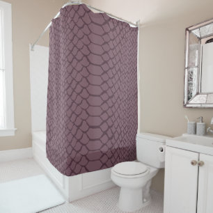 Purple Snake Skin Print Shower Curtain