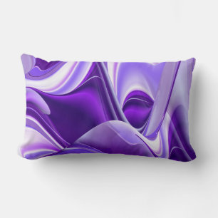 Purple Snow Dream , Abstract Fantasy Rainbow-Art Lumbar Cushion
