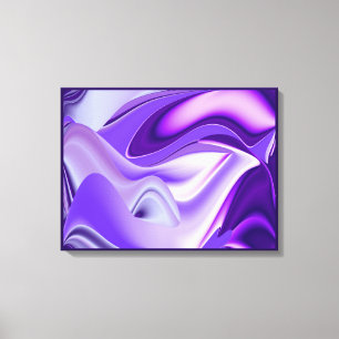 Purple Snow Dreams, Abstract Fantasy Rainbow Art Canvas Print