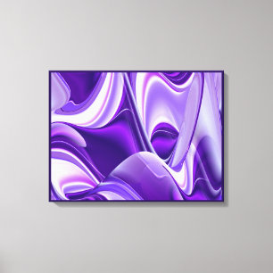 Purple Snow Dreams, Abstract Fantasy Rainbow Art Canvas Print