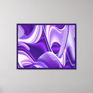 Purple Snow Dreams, Abstract Fantasy Rainbow Art Canvas Print
