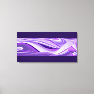Purple Snow Dreams, Abstract Fantasy Rainbow Art Canvas Print