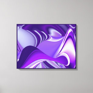 Purple Snow Dreams, Abstract Fantasy Rainbow Art Canvas Print