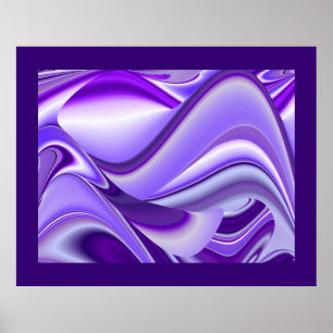 Purple Snow Dreams, Abstract Fantasy Rainbow Art Poster