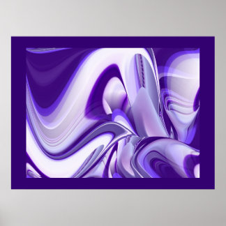 Purple Snow Dreams, Abstract Fantasy Rainbow Art Poster