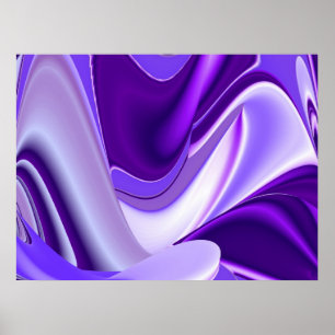 Purple Snow Dreams, Abstract Fantasy Rainbow Art Poster