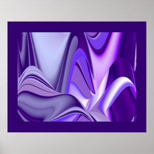 Purple Snow Dreams, Abstract Fantasy Rainbow Art Poster