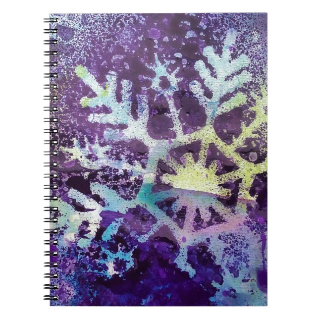 Purple Snow Mixed Media Art Notebook (Front)