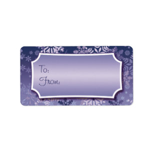 Purple Snowflake Gift Tag