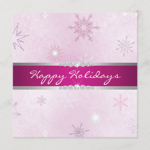 Purple Snowflake Holiday Invitation