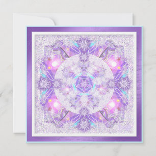 Purple snowflake invitation
