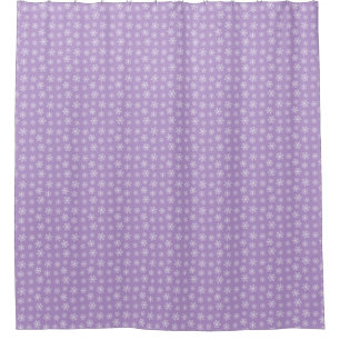 Purple Snowflake Shower Curtain