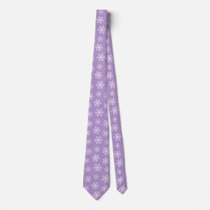 Purple Snowflake Tie