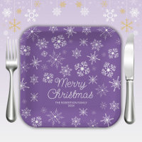 Purple Snowflakes Christmas Party
