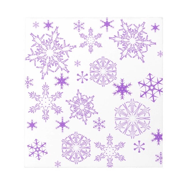 purple snowflakes notepad (Front)