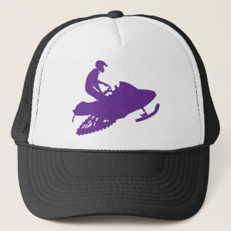 Purple-Snowmobiler Trucker Hat