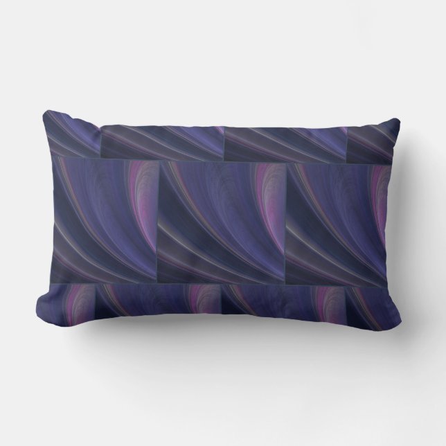 Purple Soft Sand Waves Lumbar Cushion (Front)