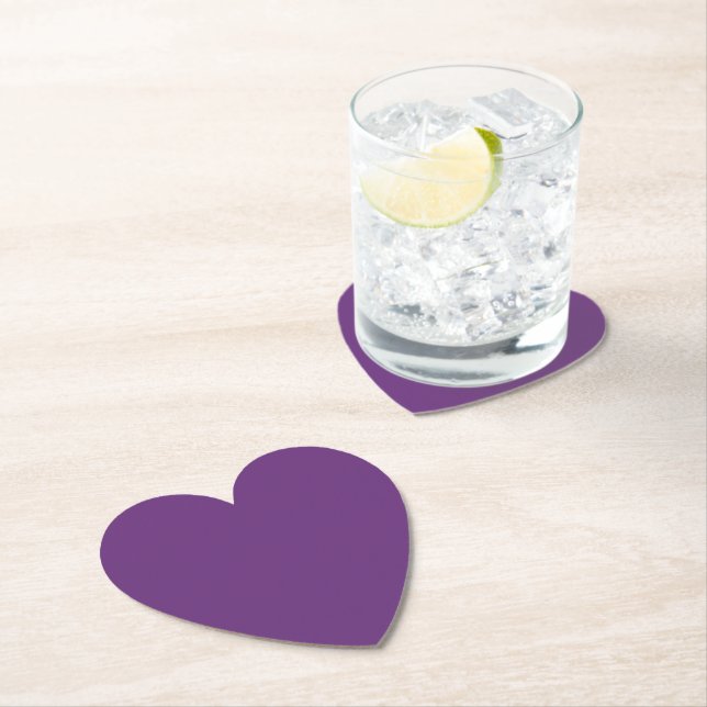 Purple Solid Colour Paper Coaster (Insitu)