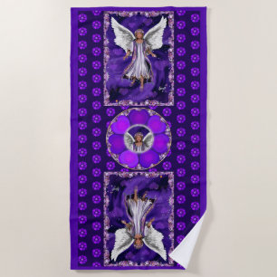 Purple Soul  Beach Towel