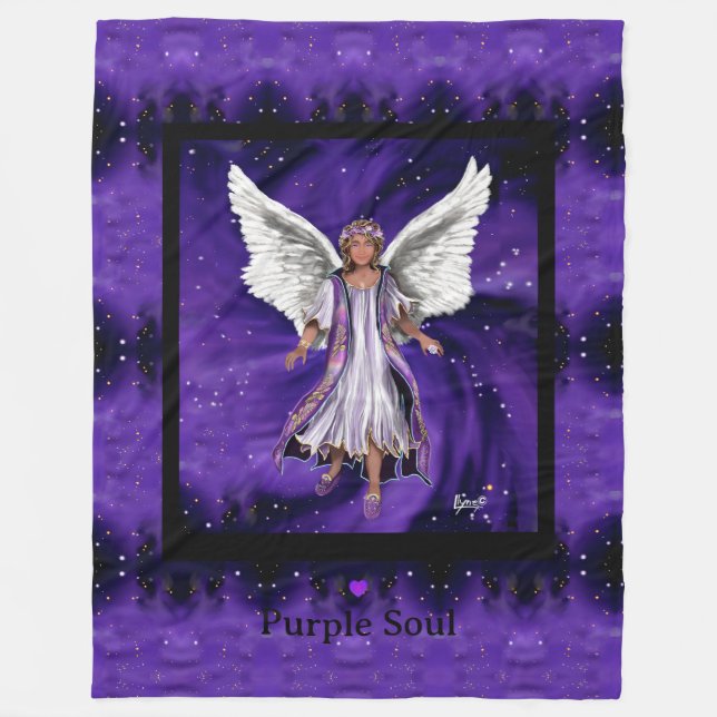 Purple Soul Fleece Blanket (Front)