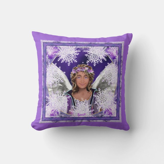 Purple Soul Throw Pillow (Front)
